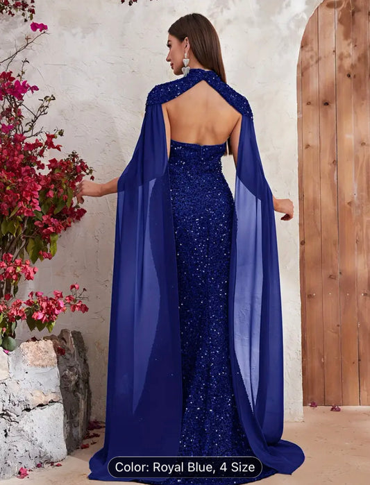 Royal blue mock  dress special occasion